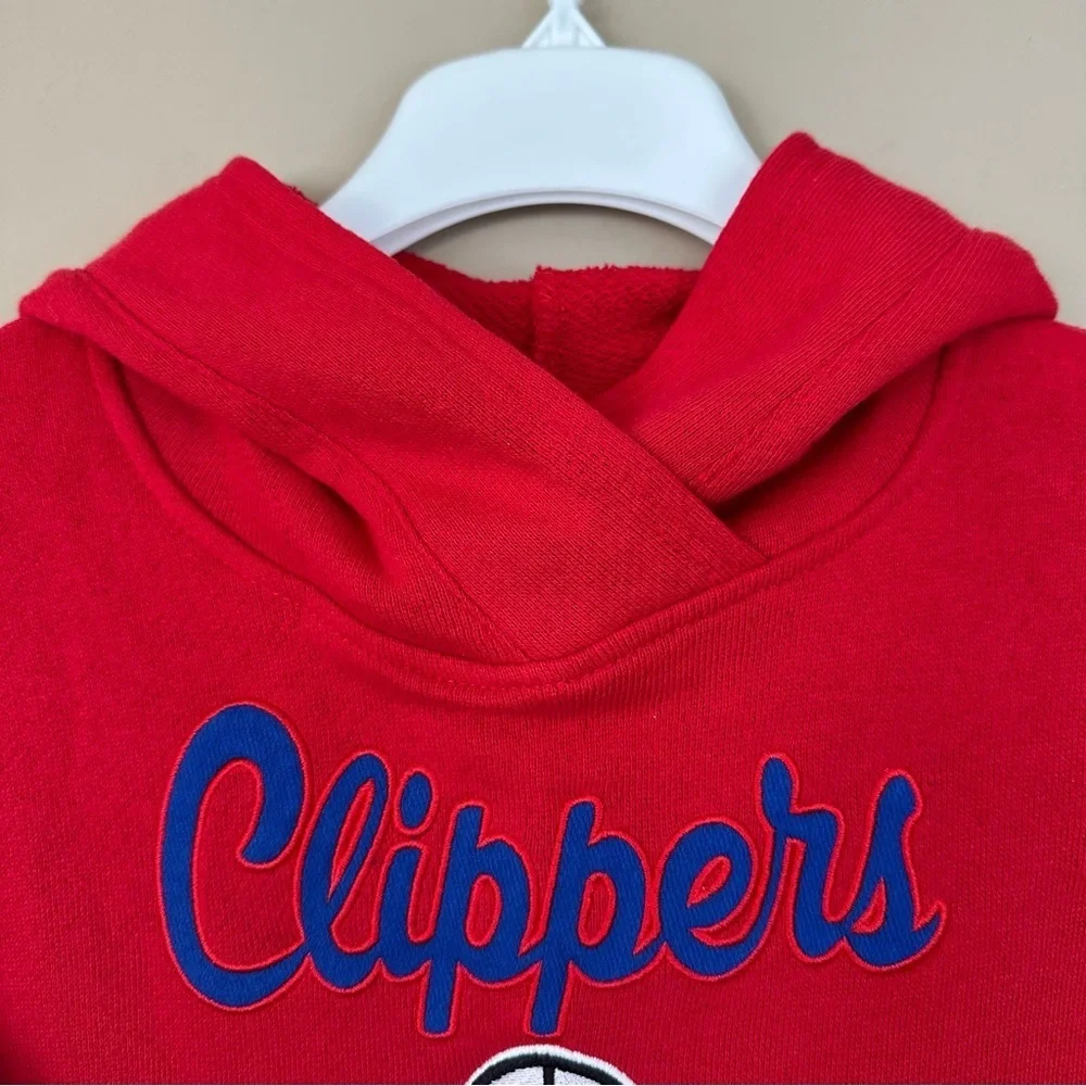 NEW Girls Medium 10-12 Clippers Basketball Hoodie NBA Red White Blue Sweatshirt